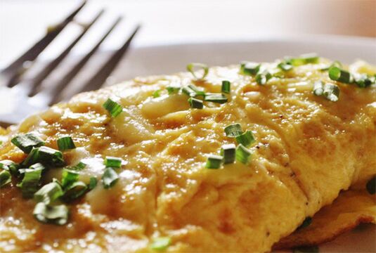 omelet do meáchain caillteanas agus cothaithe cuí